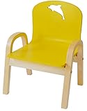 MAMENCHI 木製キッズチェア 組立済 イルカ イエロー C-0608
