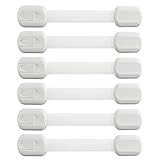 赤ちゃん子供の安全キャビネットロック赤ちゃんの安全ロック引き出しキャビネット& – 校正、頑丈子Proofキャビネットラッチなし、ツールまたはドリル必要な、6パック(ホワイト)