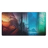 MTG プレイマット TCG プレイマット ボードゲーム カードゲーム プレイマット トレーディングカードゲーム プレイマット デスクマット パッド 手描き 原 画 ステッチエッジ(35X60cm) (1)