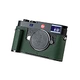 SIUTATDSH カメラハーフケース Leica M11/M11-P/M EV1用、ビンテージメタル本革カメラ保護ケース スタイリッシュ ポータブル 耐衝撃 (グリーン)
