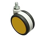 ハイロジック フレスコキャスター75mm M10ボルト・ストップ無 イエロー