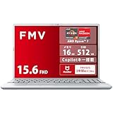 FMV 富士通 ノートパソコン Note A WA1-K3 (Copilotキー搭載/Win 11/15.6型/AMD Ryzen 7/16GB/SSD 512GB/スーパーマルチドライブ/Officeなし) FMVWK3A75N_AZ