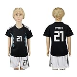 wision 2018ロシアワールドカップアルゼンチンNational # 21 Kid Away Soccer Jersey (ブラック) 3-4Years/XXXS ブラック