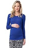 RIPE maternity ハーウッドクルーネックマタニティトップ サイズL エレクトリックブルー W6827