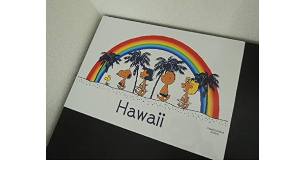 A3 ポスター Hawaii スヌーピー 虹 ビーチ ハワイ Snoopyすぬぴー Pinatssu 不朽 名作 アニメ 萌えグッズ 通販 Amazon