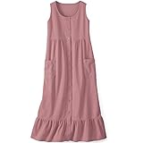 授乳対応マタニティノースリーブワンピース　　ピンク　サイズ:マタニティM‐L