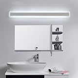 LEDミラーライト、洗面所トイレ浴室、防水、防曇、白18W60cm（23.6 "）