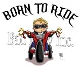 BORN TO RIDE Boy Infant Baby Bib, 100% combed ringspun cotton 5.8 ounce (Light Blue) by Chic Bad Bab