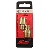 Milton Industries S-646-1 Brass Fittings - Hex Nipple