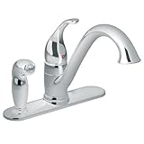 Moen 7835 Camerist One-Handle Low Arc Kitchen Faucet with Convenient Side Spray, Chrome [並行輸入品]