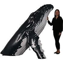 【Made In USA】クジラの親子　フィギュア　【45cm　3kg程度】 Amazon | 海面から飛び出した ザトウ クジラ（鯨）・ビッグ