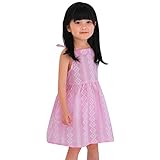 lanhuitoddlerベビー女の子夏ノースリーブプリンセスドレスパーティーウェディングドレス 3-4Years ピンク