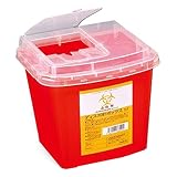 アズワン ディスポ 針ボックス 赤色 5L 1個 8-7221-43
