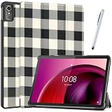 タッチペン1本 フィルム2枚付 Lenovo tab7 / Lenovo Tab M10a 5G LET02 対応 ケース兼用 レノボ タブ7 / AUタブ M10a ソフトバンク A301LV タブレットカバー おしゃれ かわいい 柄入り 耐衝撃 薄型 軽量 オートスリープ機能 法人大量注文対応応 (T0249-Tab7-BKWH)