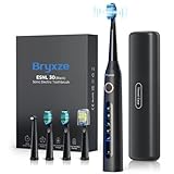 電動歯ブラシ Bryxze 音波歯ブラシブラシ7本 歯間ブラシ付き 5つ調整モード トラベルケース付き