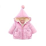 Pojour ベビー服 女の子コート 子供服 防寒 冬 かわいい無地コート おしゃれ 暖かい 厚手 綿 ベビールームウェア 普段着 カジュアル オシャレ 保温 防寒対策