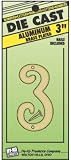 Hy-Ko Prod Co 3' Brs Alu Number 3 Dcg-3/3 House Numbers Brass [並行輸入品]