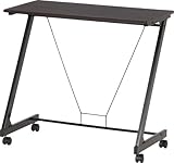 [キャスター付きワークデスク ブラウン 10161]作業机 ワークデスク