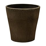 樹脂製ポット ブラーシュ ラウンドミニ チャコール 15cm 穴無し