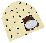 選べる3色 ニット帽子 ベビー キッズ 赤ちゃん かわいい 防寒 カラバリ (イエロー)