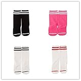 Alec&Yule(アレックスユール) 子供 キッズ ガール ハイソックス ストライプ柄 リブボーダー クルー丈 ソックス 靴下 かわいい コットン 防寒