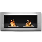 Elite Flame Fargo VentlessバイオエタノールRecessedまたは壁マウント暖炉