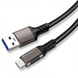 USB-C & USB-A 3.1(Gen2) ケーブル (0.5m, ガン色) Popolier【10Gbpsデータ転送/3A 60W高速充電】USB3.1 Gen2 ケーブル USB-A to USB-C ケーブル 高耐久PVC素材スマートフォン、タブレット、ノートパソコンのタイプｃ機種に対応