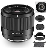 VILTROX 35mm F1.7 Eマウント大口径APS-C STMオートフォーカスプライムレンズ、ソ ニー EマウントカメラFX3 A7C A7RII A7SII A7II A7RIII A7IV A7RIV A9 A1 ZVE1 A93 A6700 A6600 A6500 A6400 ZV-E10 FX30 ZV-E10II用