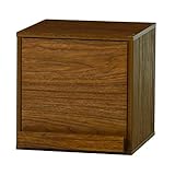 (シナップ)SINAPP フラップ扉風引き出し　収納ボックス　マガジン扉 (ブラウン)