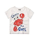 杜屋トヤ 新生児服 アヒル ダック 恐竜 ライオン カニ 半袖Ｔシャツ ルームウェア 綿製 普段着 かわいい シンプル 夏 カジュアル 遊び お出かけ プレゼント 女の子 男の子 ユニセックス 90/