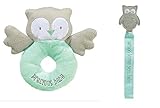 Precious Baby Owl Rattle and Pacifer Clip (2 Pieces) [並行輸入品]