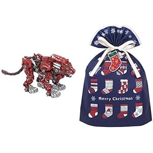 ZW45 バーニングライガー + インディゴ クリスマス ラッピング袋 グリーティングバッグL ソックス ネイビー ミニ…