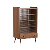 arne 食器棚 キャビネット 本棚 完成品 aster 600MG ガラスキャビネットブラウン