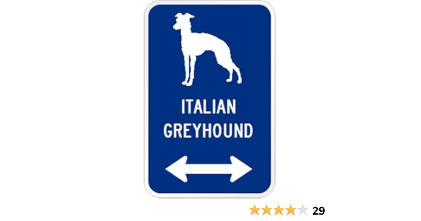 Amazon Co Jp Italian Greyhound マグネットサイン ブルー イタリアングレーハウンド 大 シルエットイラスト 矢印 英語標識デザイン Water Re 服 ファッション小物
