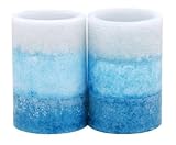 Kiera Grace 2 by 3-inch tri-layer LEDピラーキャンドルMini Seaside Fragrance