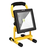 「Sunpie」LED投光器 20W 超薄型 投光器 充電式 バッテリー内蔵 防水 高輝度 作業灯 地震 防災対策 2年保証