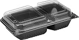 Solo Foodservice 919018-PM94 Hinged Carryout Boxes, 11.5 x 8, Black/Clear (Pack of 100) by Solo Food