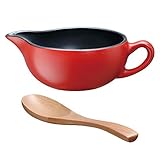 【カインズ】 魔法のカリーポット 小 木スプーン付き レッド