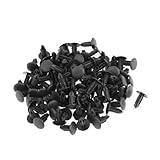 車ブラック5.2ミリメートルホールドアフェンダープラスチックリベットねじファスナー100個