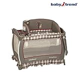 Baby Trend ( ベビートレンド ) ナーサリーセンター Northridge Plaid　ハイタイプベビーベッド 子供用ベッド / ベビーベッド　たためる プレイヤード お昼寝マット付き ベ