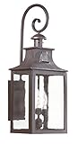 Troy Lighting Newton 26.75"H 3-Light Outdoor Wall Lantern - Old Bronze Finish with Clear Seeded Glas