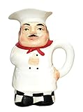 Plump White Chef Bistro italiano Hand Painted Ceramic Pitcher, 88967 by ACK by ACK