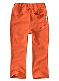 ストレッチパンツ レギンスパンツ キッズ ベビー 80 90 95 100 110 120 130 140 150 160 レギパン ジュニア ロングパンツ 80cm DV-1【20-9】オレンジ