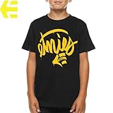 ETNIES エトニーズ キッズ TシャツTAGGER YOUTHブラック x イエローNO21 XLサイズ