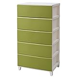 サンカ ルームス(ROOM'S) 5段 ワイド チェスト(幅54 奥行42) サンドグリーン 前面マット仕上げ RSD-S545(SGR)