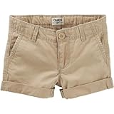 OSHKOSH(オシュコシュ) ロールカフツイルショーツ カーキー ボトムスショートパンツ 10歳【並行輸入】