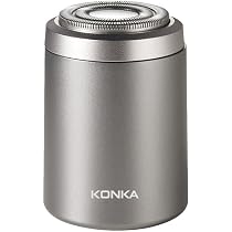 電動シェイバー　ミニ Amazon | KONKA - 超小型 電動 ミニシェーバー 回転式 3枚内刃