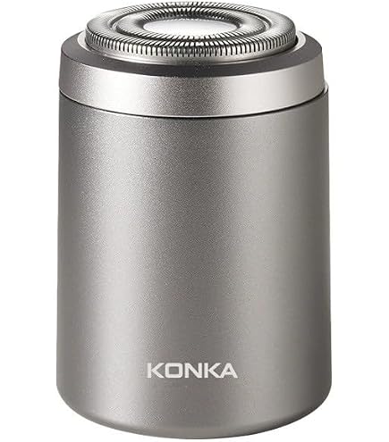 Amazon | KONKA 超小型 電動 ミニシェーバー 回転式 3枚内刃