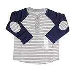 Wonderkids Boys Clothes 18月グレーストライプシャツwith Jumping Beanブラックパンツ