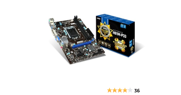 Msi H81m P33 Matxマザーボード 第4世代coreプロセッサ Haswell 対応 日本正規代理店品 Mb47 H81m P33 Msi マザーボード 通販 Amazon